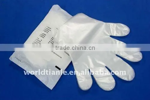 100% raw material PE sanitary gloves