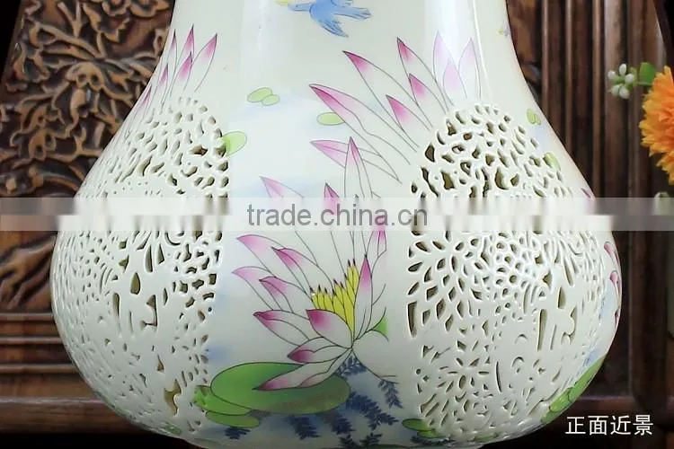 Hotel bedside porcelain table lamps ceramic restaurant table lamp wood lamp 2016 floor standing lamps
