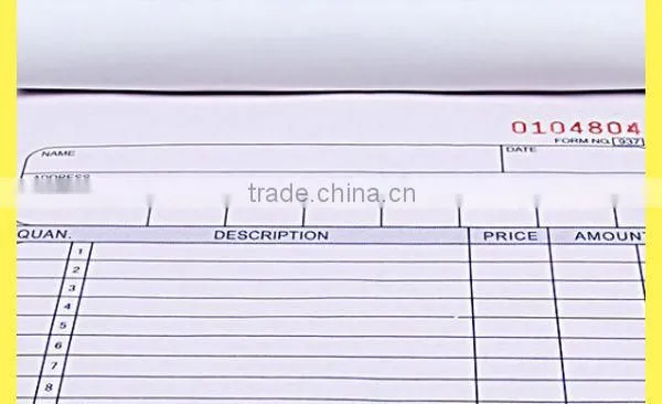 Sales-order book 33 triplicate forms printing company in china