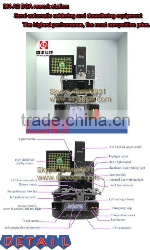 Optical alignment Motherboard repair bga reballing kit infrared and hot air bga rework station