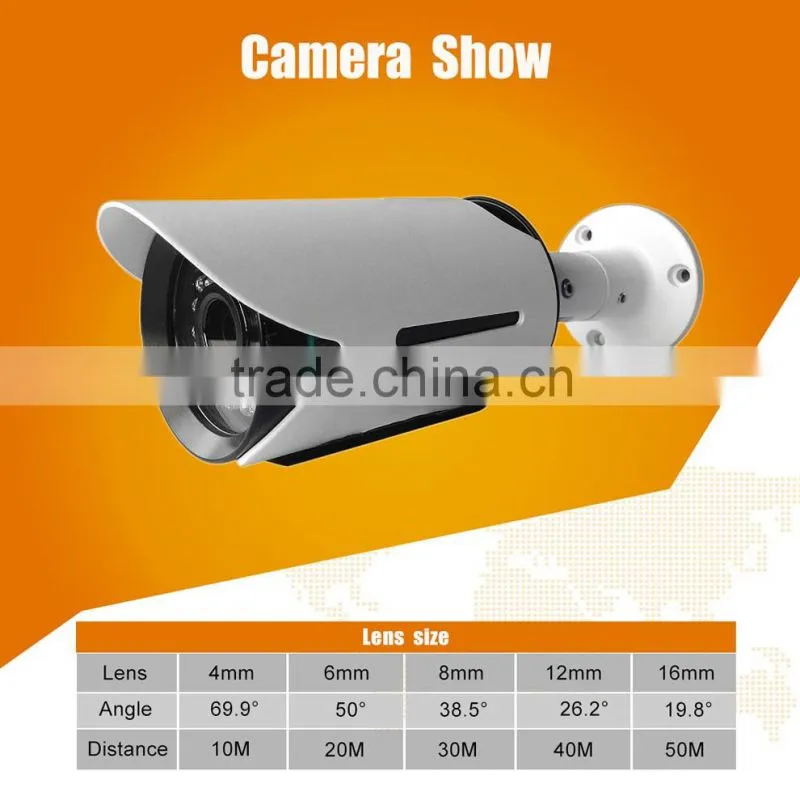 H.265 compressed 3.6/4/6mm IR distance 40m p2p onvif motion alarm 3.0mp ip camera