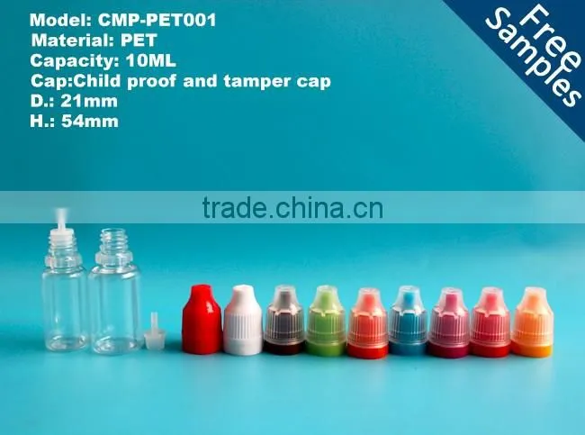 10ml PET empty e cig liquids plastic smoke oil dropper bottle