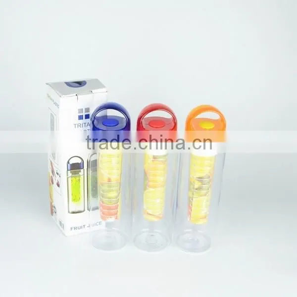 various style plastic water bottle fruit infuser