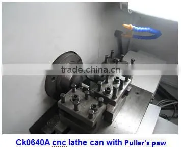 CK0640A small cnc lathe with auto bar feeder, pneumatic collet,CE
