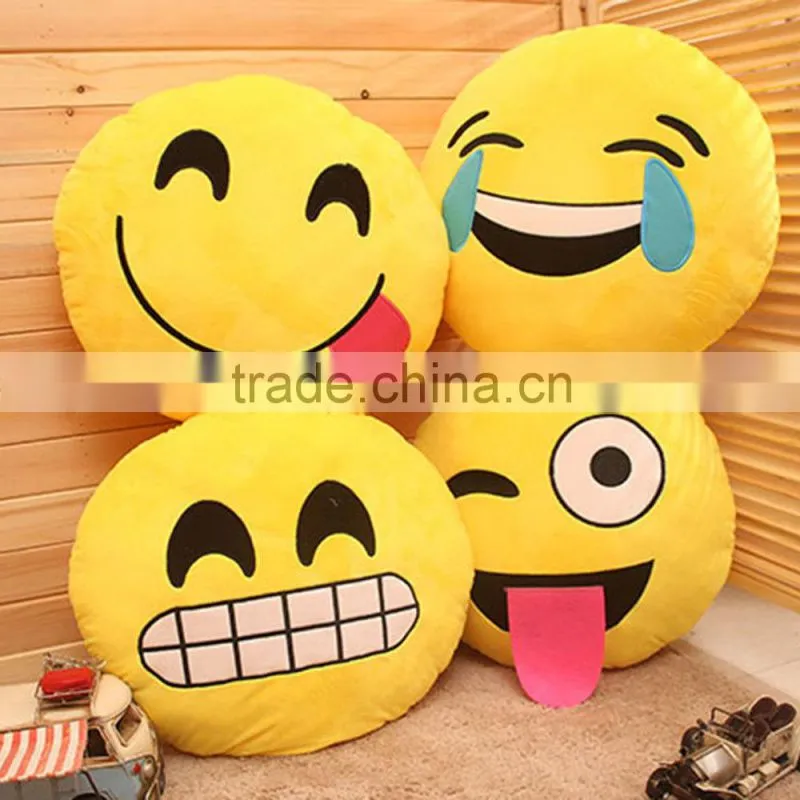 Newest fashion stuffed plush emoji pillow custom plush toy Soft plush emoji pillow stuffed toys
