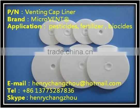 <MICROVENT> MV-353 PE foam venting cap seal for hydrogen peroxide