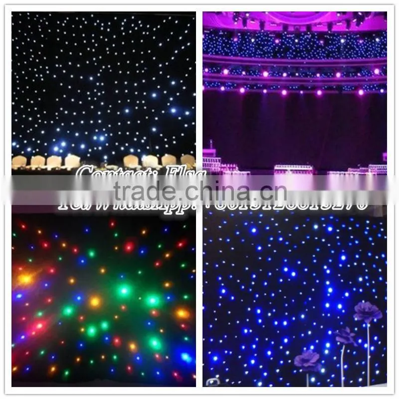 High quality led curtain wall light sound activated ceiling sky curtain from China factory