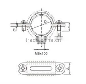 Clamps M6 with outer rubber