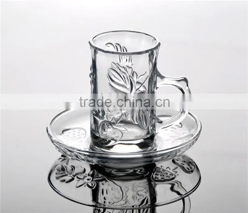 Factory Price Personlized Crystal Cup and Saucer