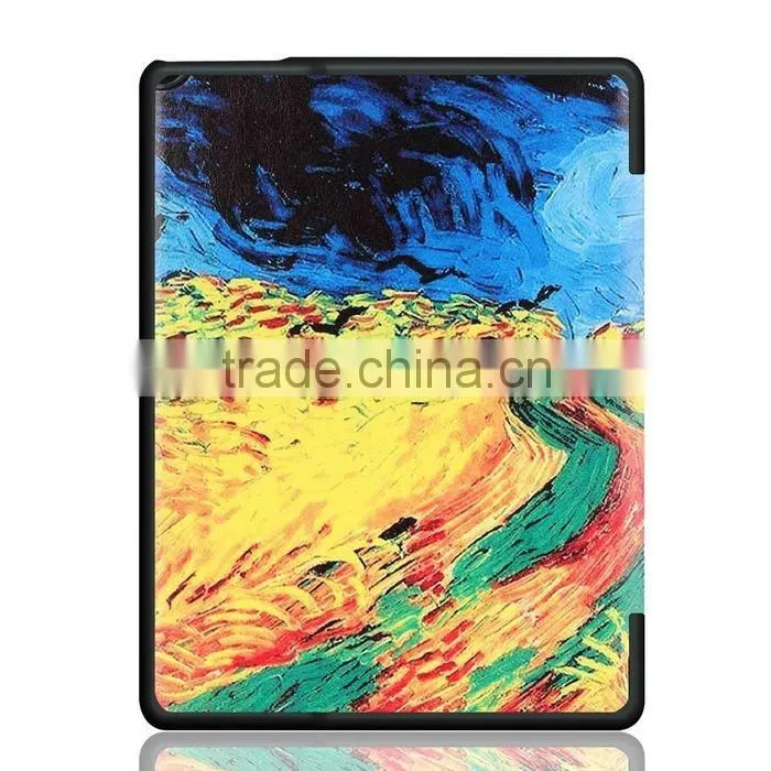 Fantasy printing smart wake sleep cover flip case for Amazon New Kindle Oasis