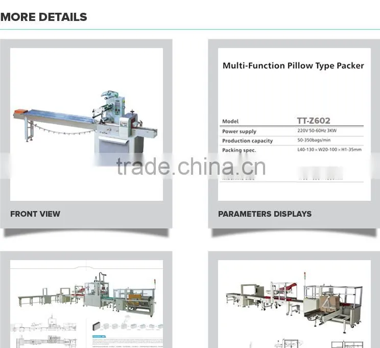 2016 Top Selling Competitive Prices Automatic Food Snacks Pillow Case Packing Machine