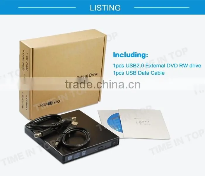 USB2.0 GU90N slim Laptop DVD Burner drive for laptops