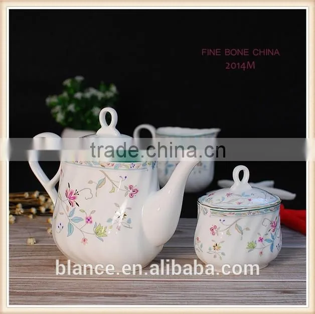 porcelain tea coffee set with milk sugar canister set