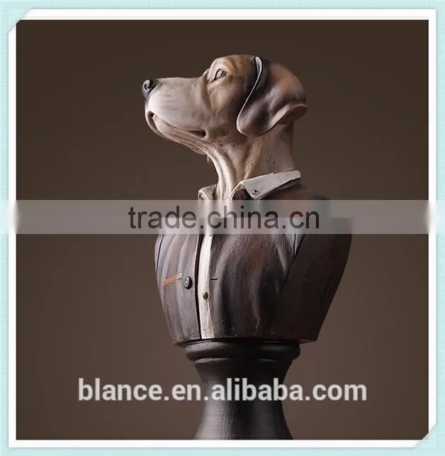 resin hand carving animal statue resin animal statue for home decoration