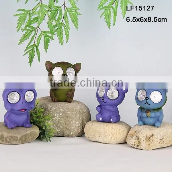 solar light animal statues small animal figurines