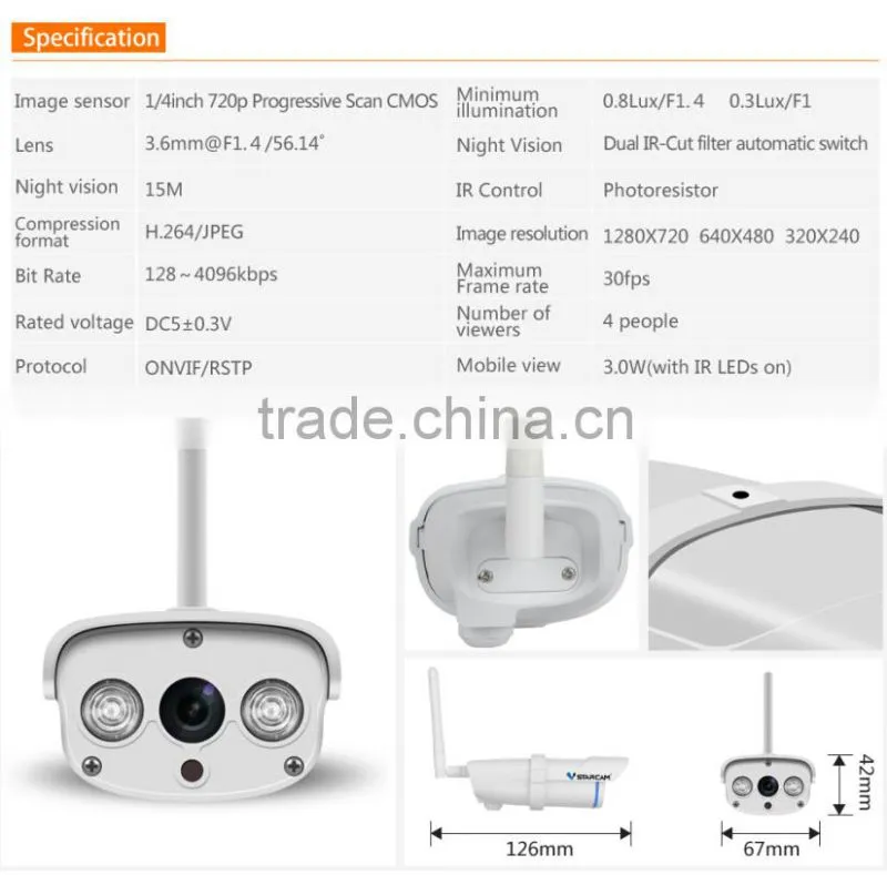 2016 Vstarcam Hot on Sale ip cctv camera kit including one NVR two IP cameras excellent for private homes offices stores shops