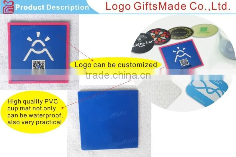 perfect high quality 4 color custom printed cmyk photo print soft pvc rubber beer coaster