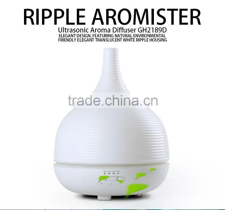 2016 New Color-Changing LED Ultrasonic Aromatherapy Diffuser,Large-sized ultrasonic diffuser with 1 year warranty GH2189D