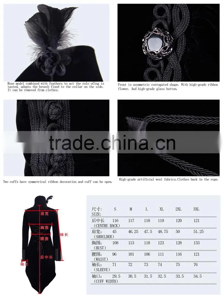 Devil fashion 2015 man gothic jacket CT00801