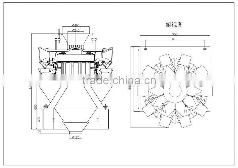 2.5L double door weigher with touch screen