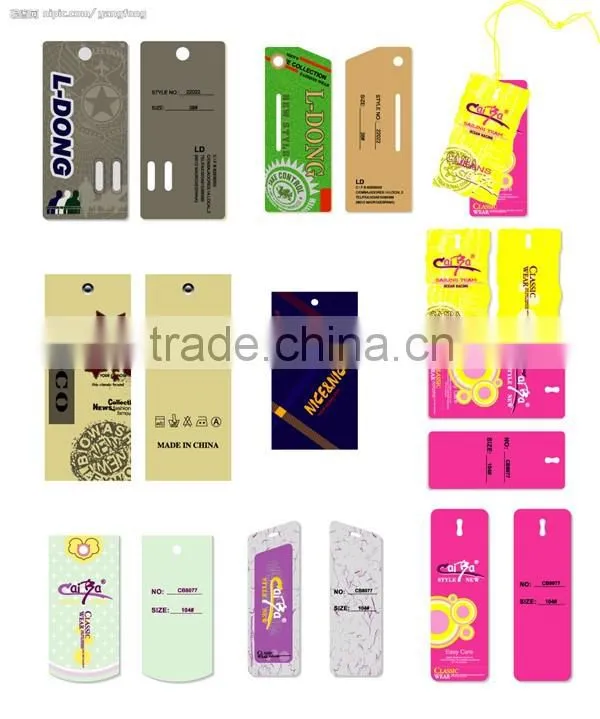 High Quality hang Tags For Clothing garment bag