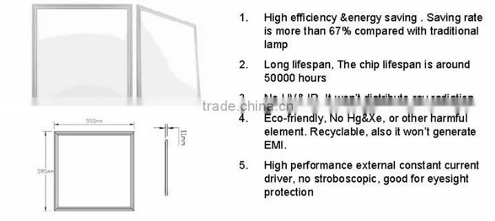 2016 hot sale high brightness 12W 18w 36w 40w 54w 72w led panel light 600x600 warranty for 3 years