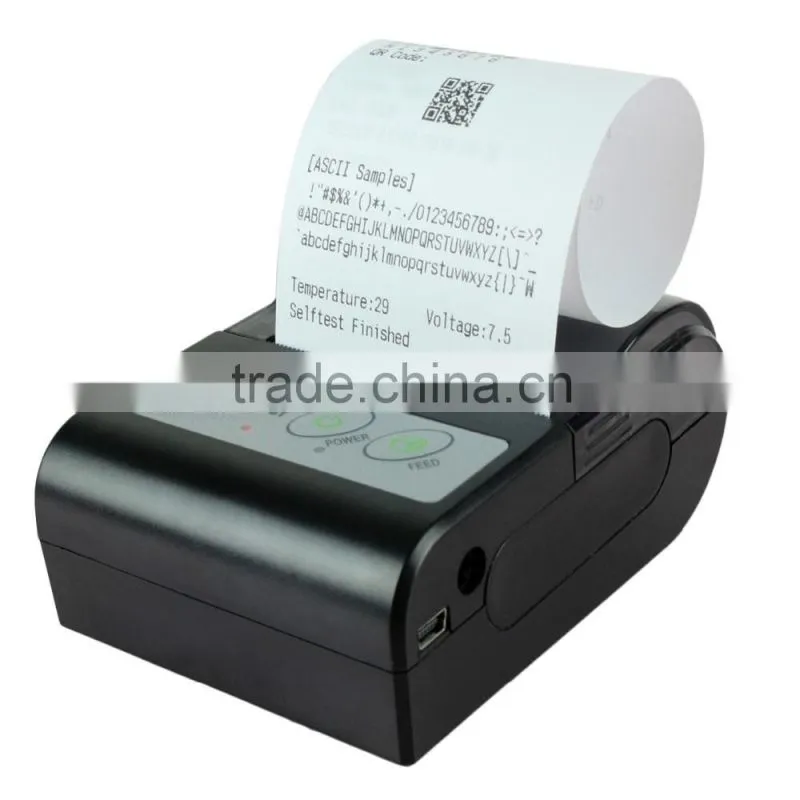 58mm portable cheap Bluetooth thermal printer (Android Version) Black