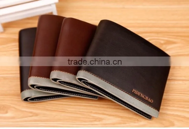PIDENGBAO Bi-Fold Flap Closure Wallet for Men Made by pu leather