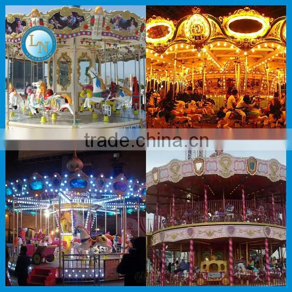 LED decorated christmas musical indoor carousel ride kids animated carousel