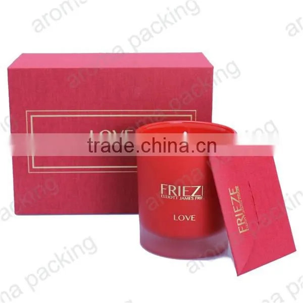 2016 Christmas top promotion scent candle in glass candle jar with customized luxury packing