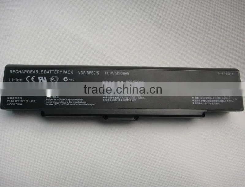 generic Notebook battery factory fit for VGP-BPS9A VGN-CR13Sony VGN-CR15