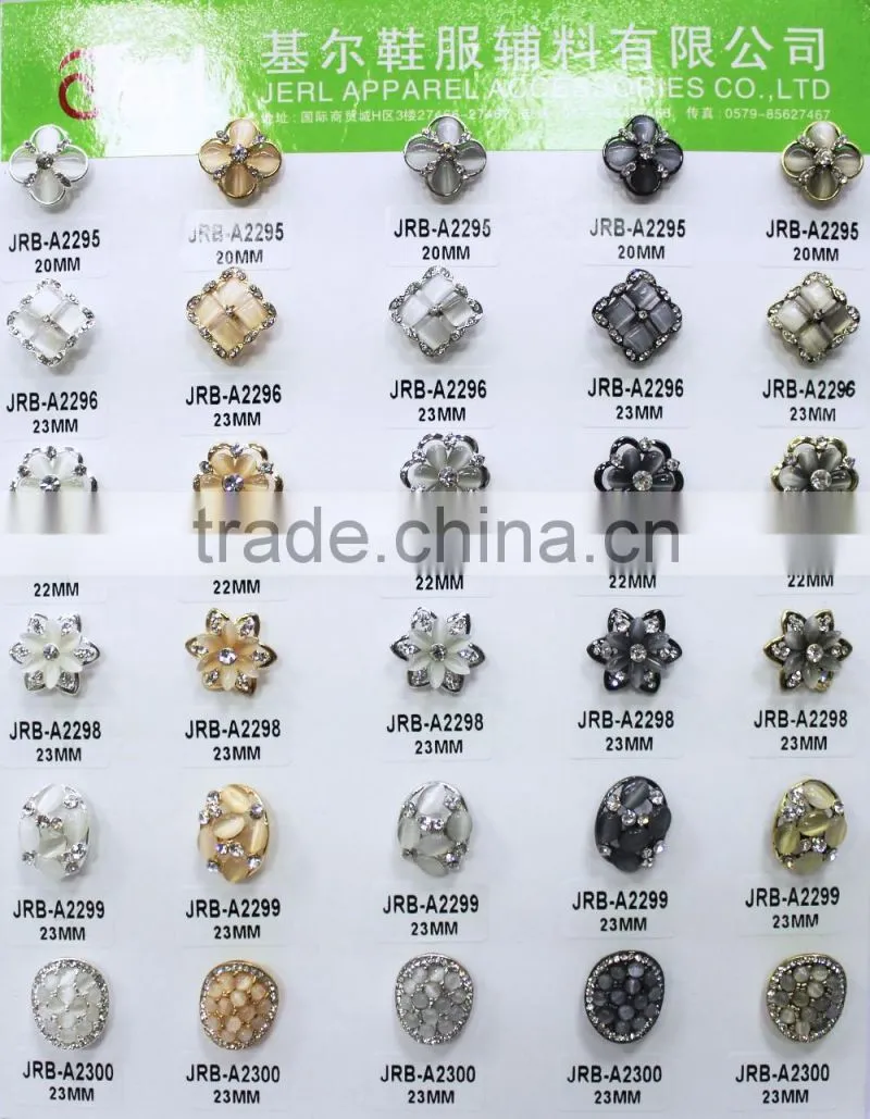 New fashion custom pearl crystal rhinestone button for fur leather clothing