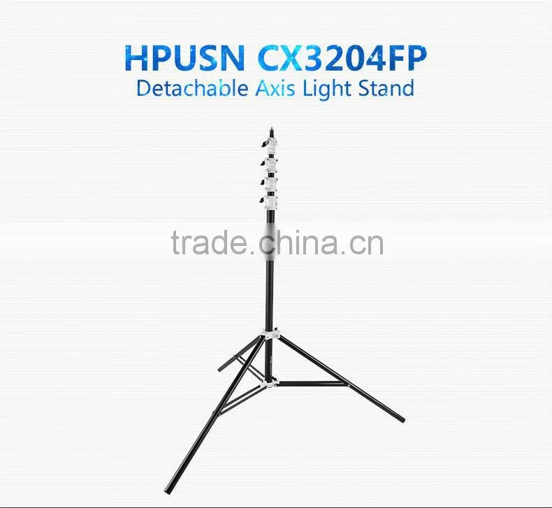 Factory supply HPUSN four-section photographic heavy duty aluminum telescopic air-cushion light stand