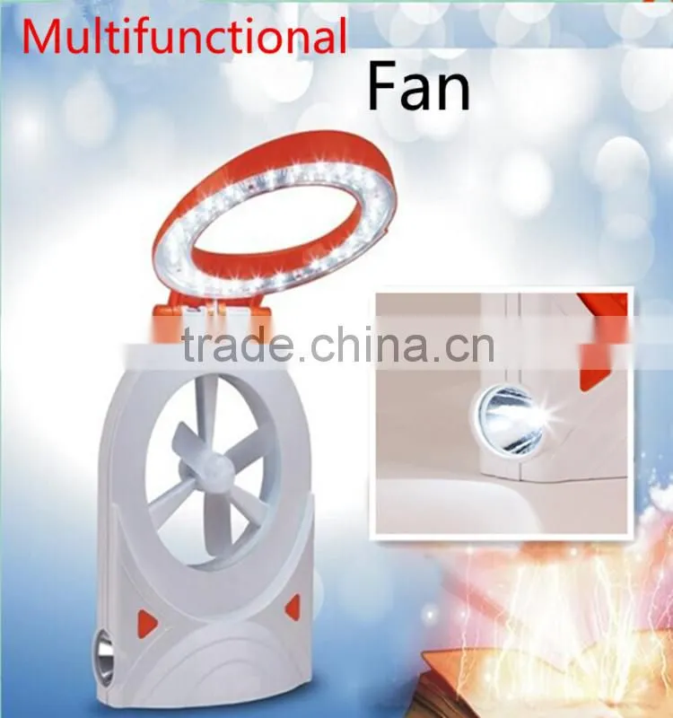 Hot selling popular desktop portable mini stand fans with led light