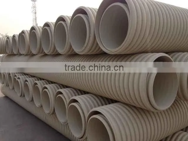 Non-pressure u-pvc pipe corrugted pipe S1 S2 draiange system