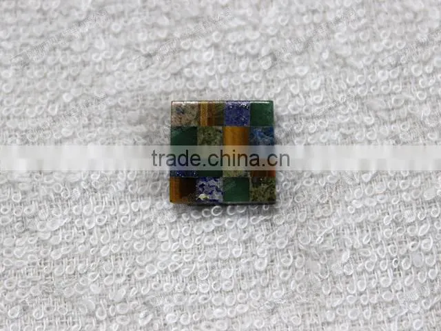 Wholesale gemstone mosaic for cufflinks,stone for clothes buttons