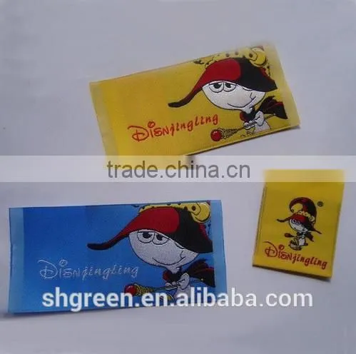 2016 hot sale making weaving clothing label,custom sewing on garment label
