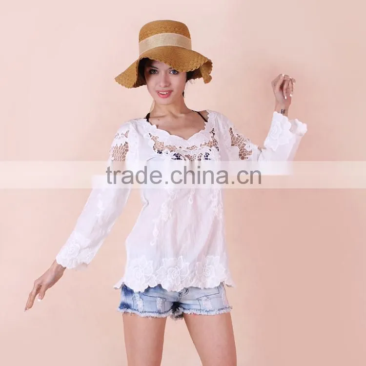 new design white cotton lace fabric cotton embroidery lace for dress