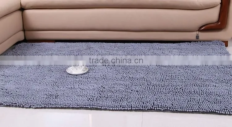 long pile polyester chenille rug