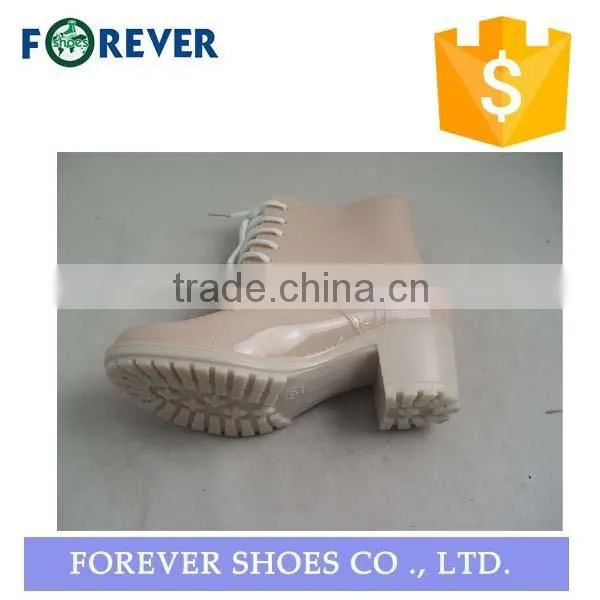 jelly high heel rubber rain boots women