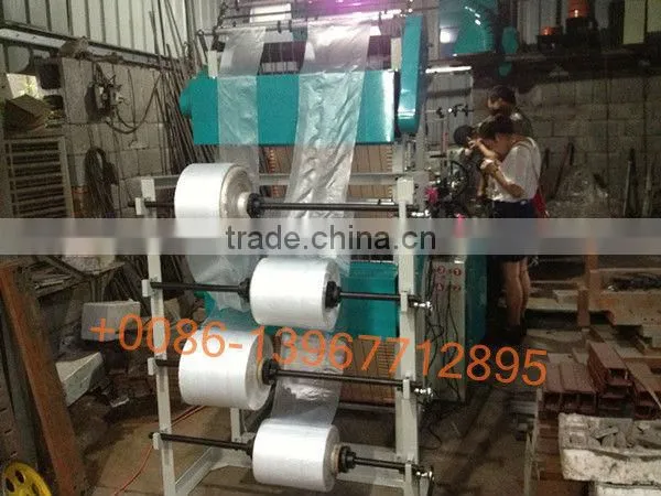 GBDE-700 High Speed Four Lines Automatic Punching T-shirt Bag Making Machine Price