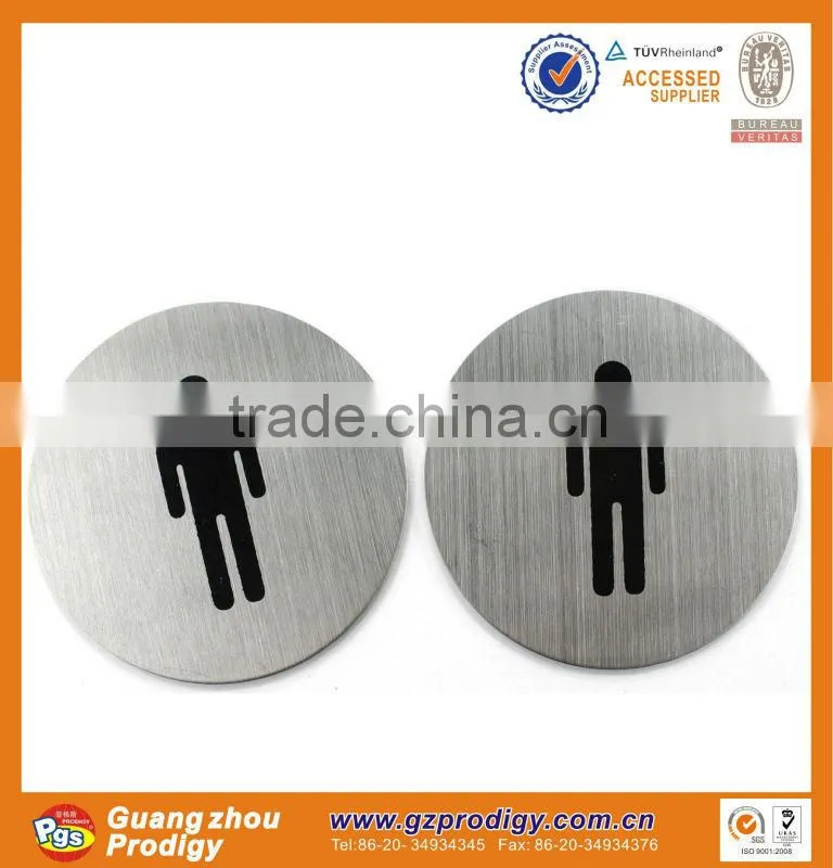 Stainless steel adhesive door plate/warning door signs in hotels
