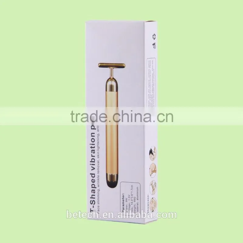 24K Gold facial Beauty Bar Vibration Massage Golden Bar
