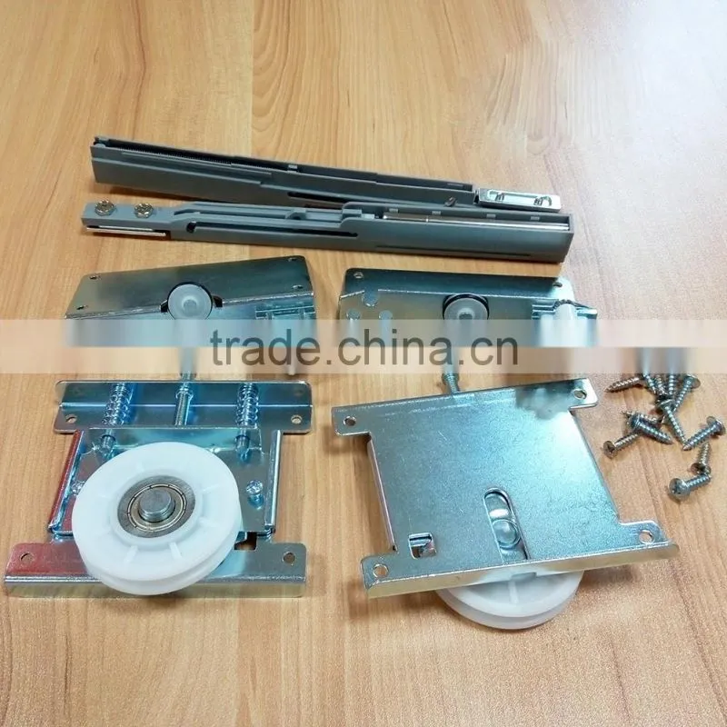 steel and nylon sliding door mechanism equip with soft close for inner wardrobe door