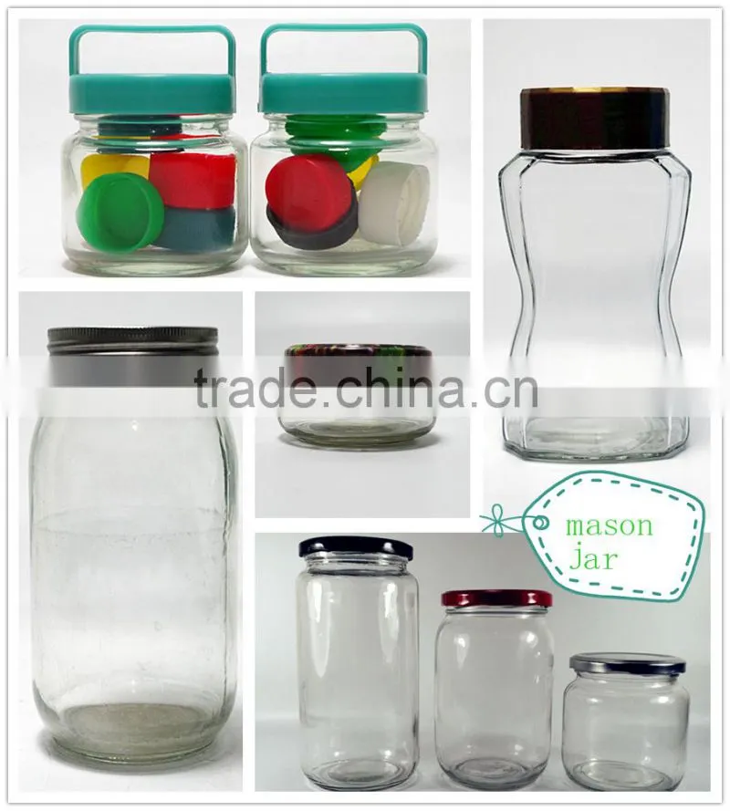 1L Clear Glass Bottle With Swing Top