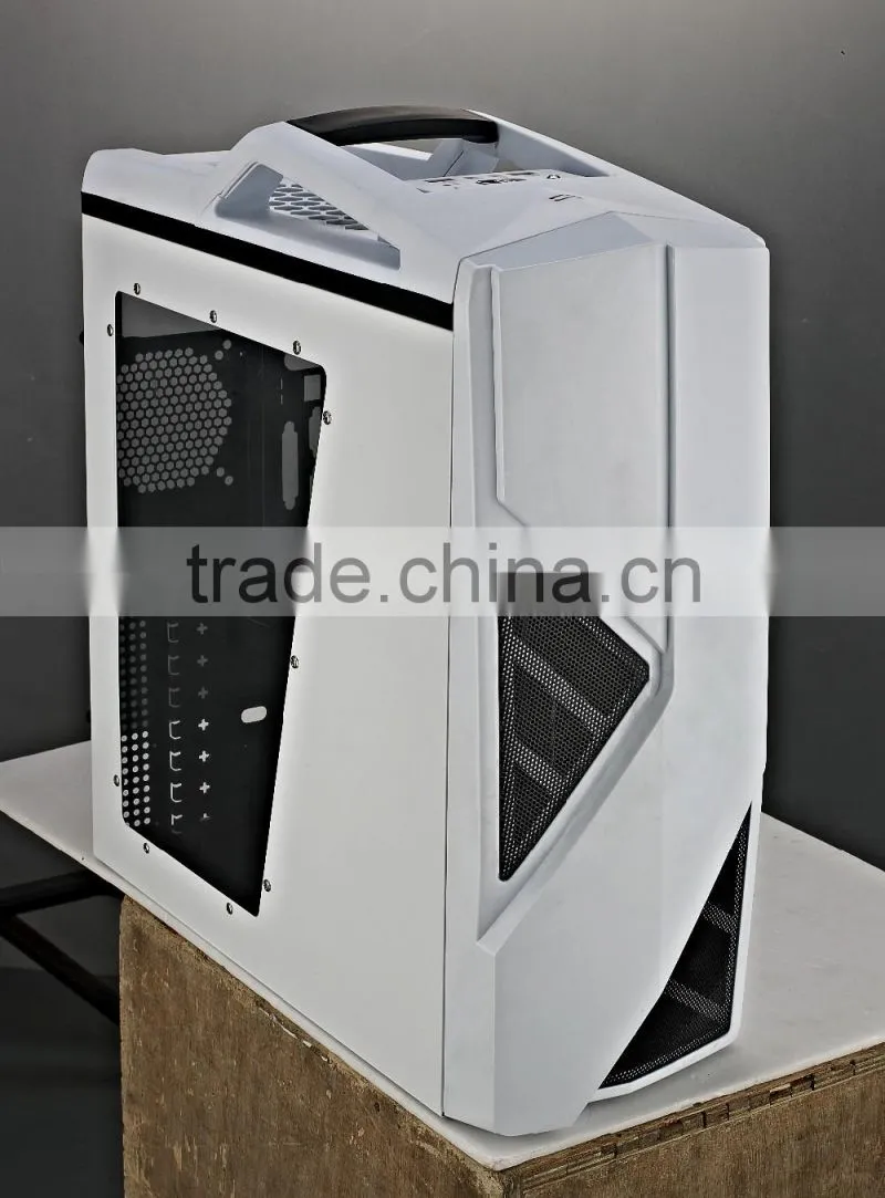 New Gaming Computer Case with Water Cooling system 0.55mm SPCC with 8cm Color Fan In the Front