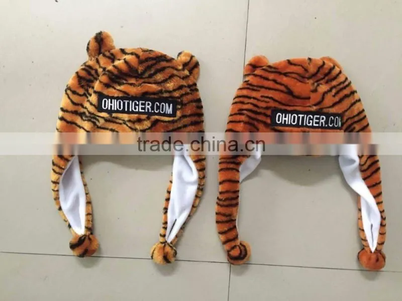 Customized Logo Husky Animal Plush Animal head Hat