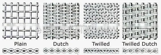 SUS/AISI 201 304 304l 316 316l 430 plain dutch twill stainless steel woven wire mesh for filtration