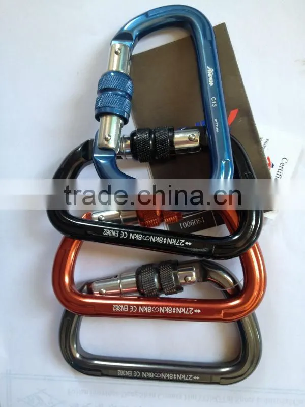 D-shaped carabiner, Mountaineering Aluminum Alloy carabiner, climbing safety carabiner, ANPEN D-shaped Kaarabiner