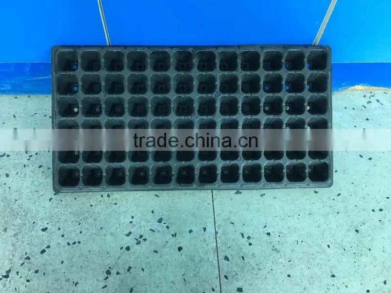 #014 black plastic seedling trays/High Quality black plastic seedling trays